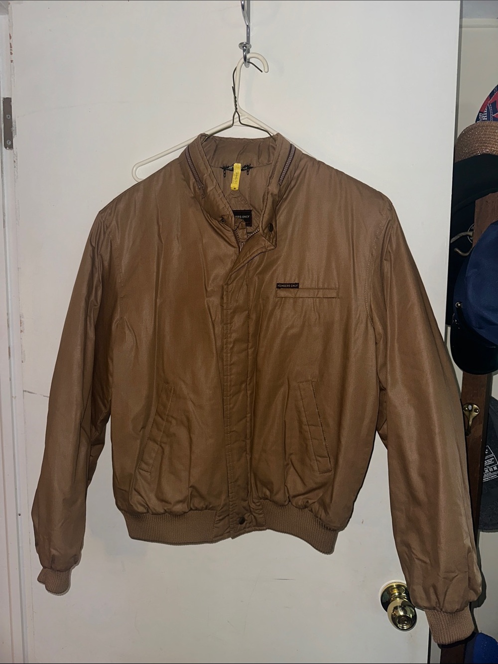 Members Only Tan Brown Bomber Jacket